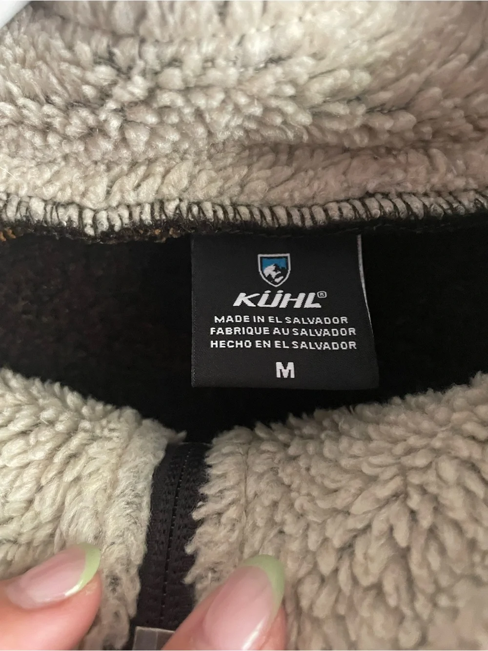 KUHL Men's Quarter-Zip Sherpa Collar Sweater - Brown